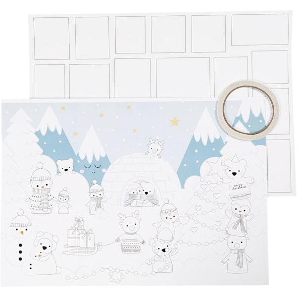 Adventkalender, Größe 30x42 cm, 30 Stk/ 1 Pck