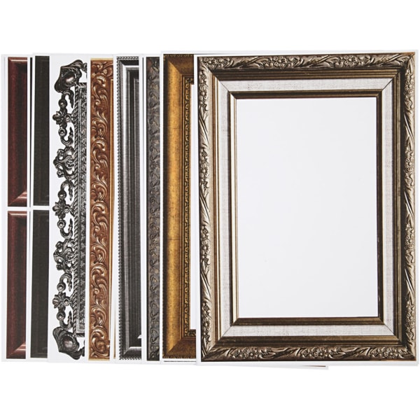 Rahmen, Größe 26,2x18,5 cm, Metallic-Farben, 16 Bl. sort./ 1 Pck – Bild 2
