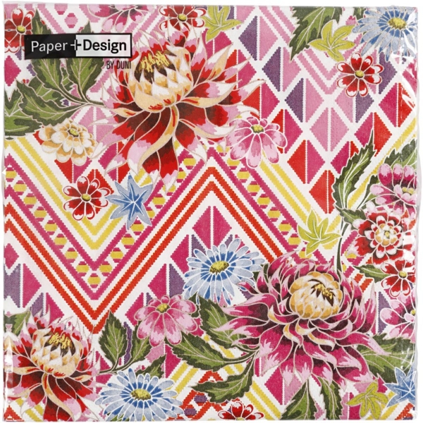 Papierservietten, Blüten, Größe 33x33 cm, 20 Stk/ 1 Pck – Bild 2