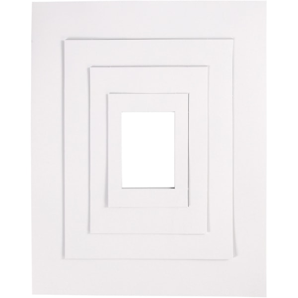Passepartout-Rahmen, A3,A4,A5,A6, 500 g, Weiß, 4x100 Stk/ 1 Pck – Bild 3