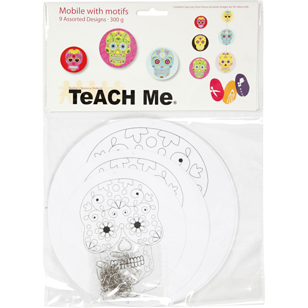 Mobile mit Motivdruck, D 12+15+18 cm, 300 g, Weiß, 3 Set/ 1 Pck – Bild 2