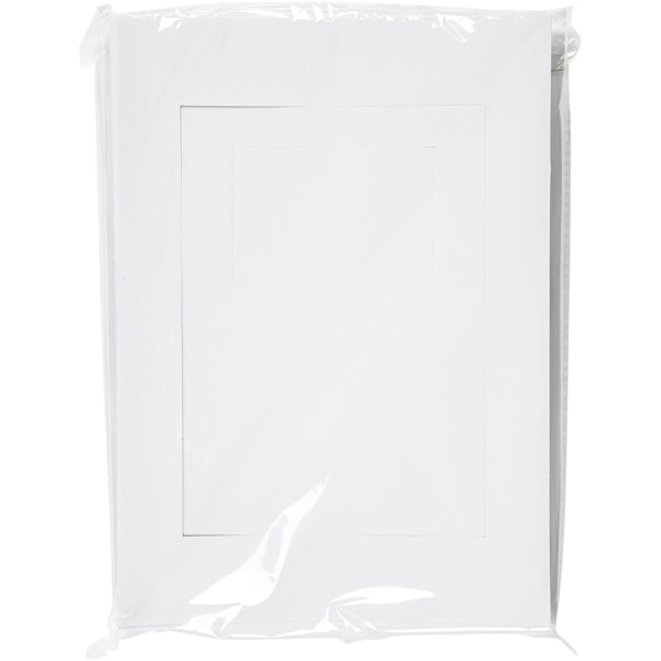 Passepartout-Rahmen, Größe A4+A6 , 230 g, Weiß, 2x60 Stk/ 1 Pck – Bild 3