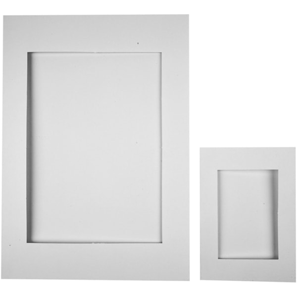 Passepartout-Rahmen, Größe A4+A6 , 230 g, Weiß, 2x60 Stk/ 1 Pck – Bild 4
