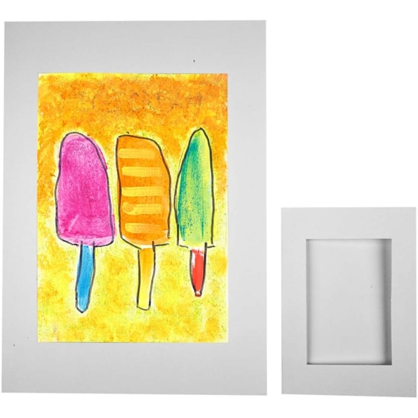 Passepartout-Rahmen, Größe A4+A6 , 230 g, Weiß, 2x60 Stk/ 1 Pck – Bild 6