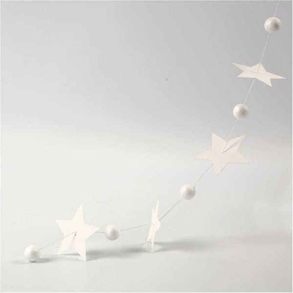 Sterne, Größe 7,3+10 cm, 240 g, Weiß, 40 Stk/ 1 Pck – Bild 4