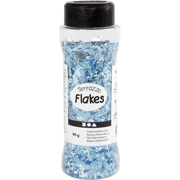 Terrazzo-Flocken, Blau, 90 g/ 1 Dose – Bild 2