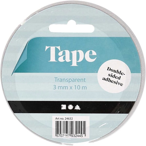 Doppelseitiges Klebeband, B 3 mm, 10 m/ 1 Rolle – Bild 2