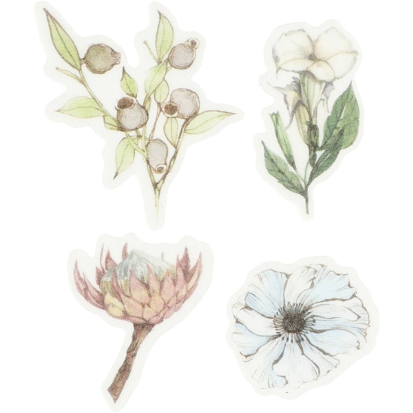 Motiv-Sticker, Blumen, Größe 25-60 mm, 30 Stk/ 1 Pck – Bild 3