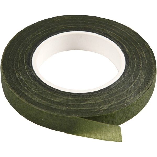 Florales Klebeband, B 12 mm, Dunkelgrün, 27 m/ 1 Rolle – Bild 3