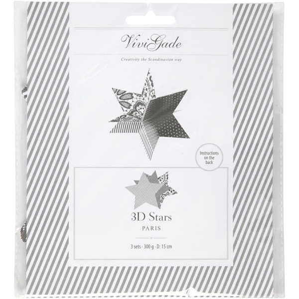 3D-Sterne, D 15 cm, 300 g, 3 Stk/ 1 Pck – Bild 3