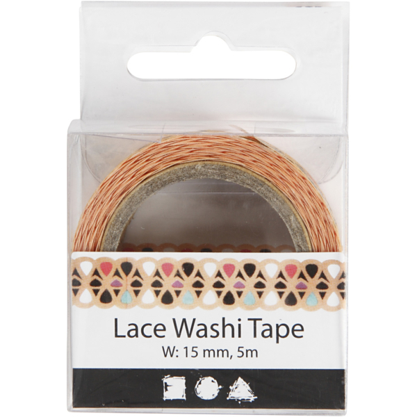 Washi Tape, B 15 mm, 5 m/ 1 Rolle – Bild 3
