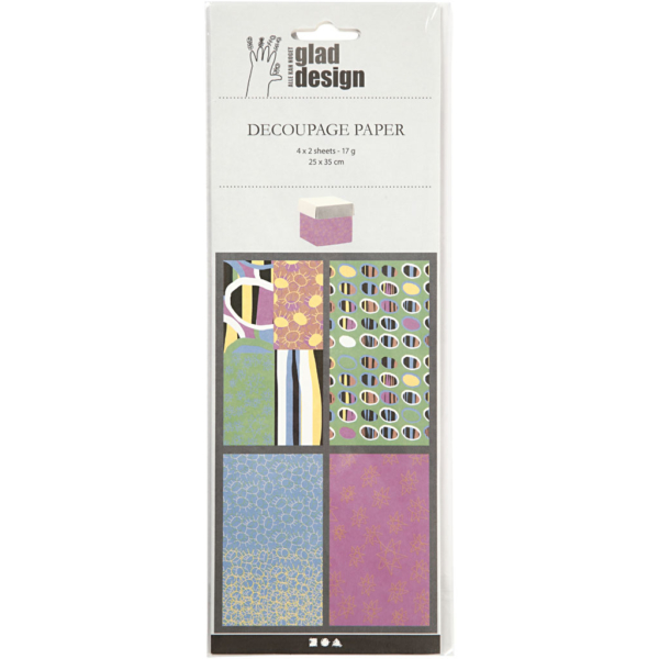 Découpage-Papier, 25x35 cm, 17 g, Fröhliche Farben, 4x2 Bl./ 1 Pck – Bild 2