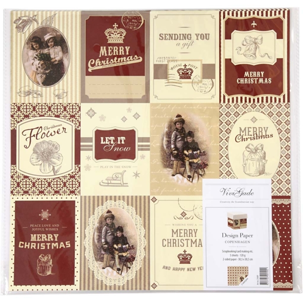 Design-Papier, 30,5x30,5 cm, 120 g, 5 Bl./ 1 Pck – Bild 3