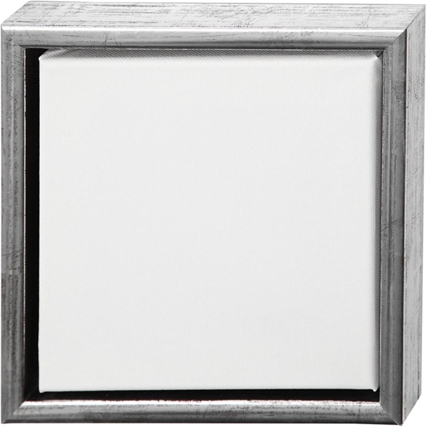 ArtistLine Künstlerleinwand mit Rahmen, T 3 cm, Größe 24x24 cm, Weiß, 6 Stk/ 1 Pck