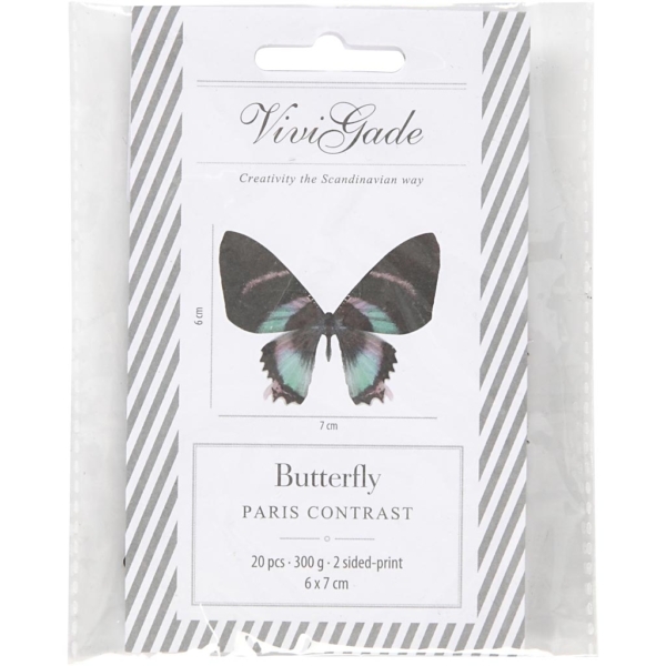 Schmetterling, H 6,1 cm, B 7 cm, 300 g, 20 Stk/ 1 Pck – Bild 2
