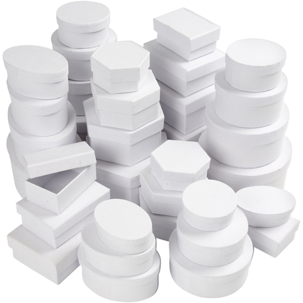 Schachteln - Sortiment, D 5,5-16 cm, Inhalt kann variieren , Weiß, 168 sort./ 1 Box – Bild 2