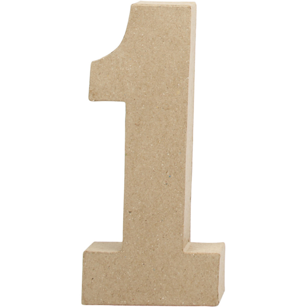 Zahl, 1, H 20,5 cm, B 9,5 cm, Dicke 2,5 cm, 1 Stk – Bild 2