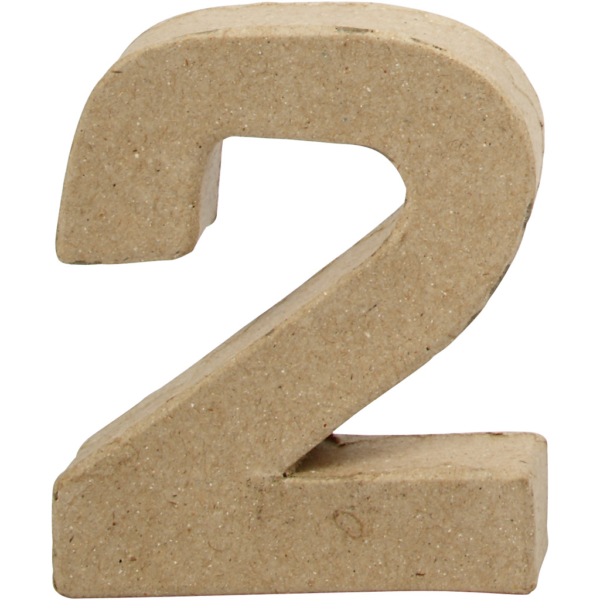 Zahl, 2, H 10 cm, B 8,3 cm, Dicke 1,7 cm, 1 Stk – Bild 3