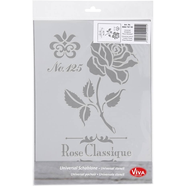 Schablone, Rose, A4, 210x297 mm, 1 Stk – Bild 2