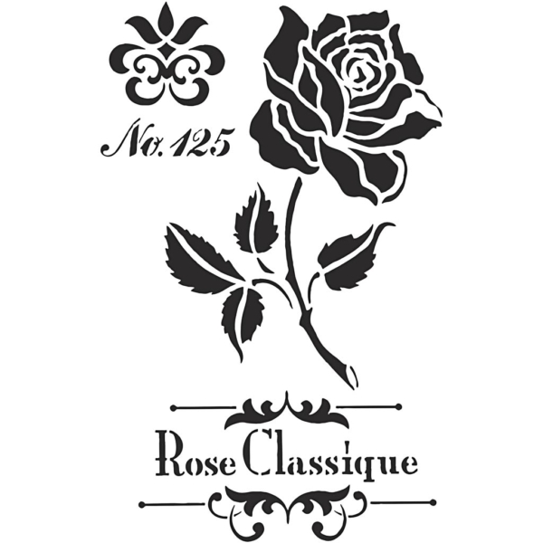Schablone, Rose, A4, 210x297 mm, 1 Stk – Bild 3