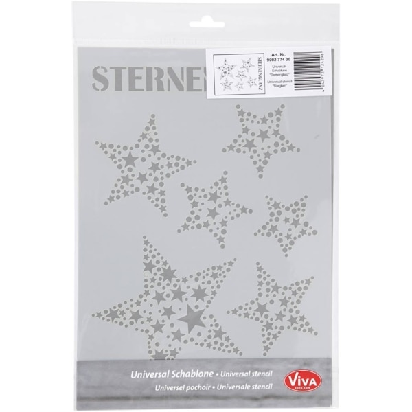 Schablone, Sterne, A4, 210x297 mm, 1 Stk – Bild 2