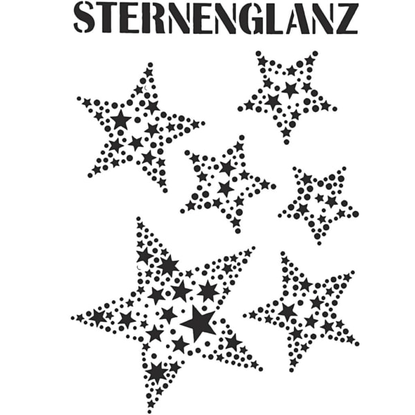 Schablone, Sterne, A4, 210x297 mm, 1 Stk – Bild 3