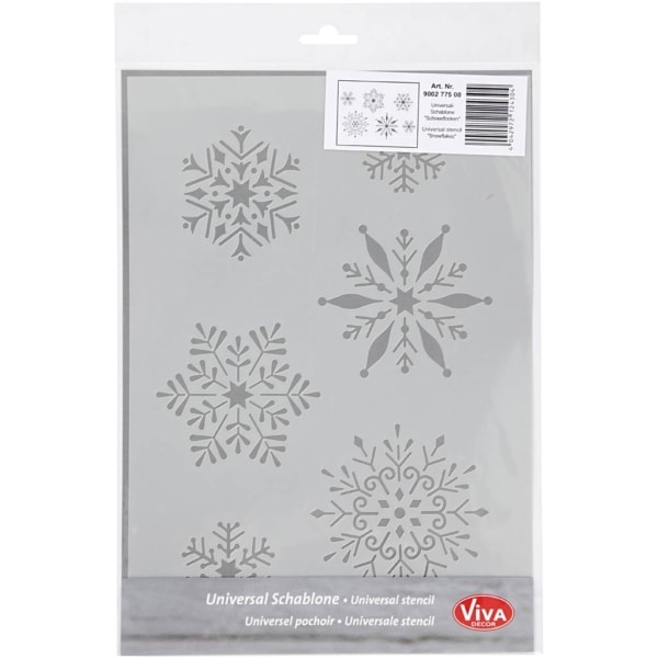 Schablone, Schneeflocken, A4, 210x297 mm, 1 Stk – Bild 2