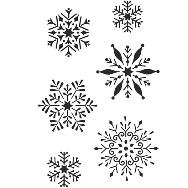 Schablone, Schneeflocken, A4, 210x297 mm, 1 Stk – Bild 3