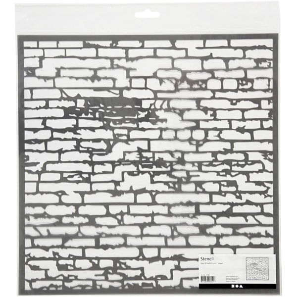 Schablone, Backsteinmauer, Größe 30,5x30,5 cm, Dicke 0,31 mm, 1 Bl. – Bild 2