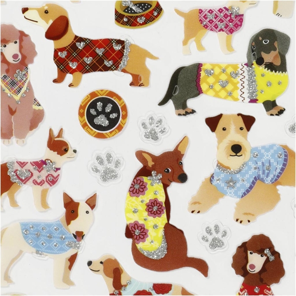 Sticker, Hunde, 15x16,5 cm, 1 Bl. – Bild 3