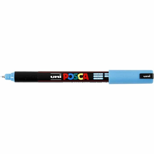 Posca Marker , Nr. PC-1MR, Strichstärke 0,7 mm, Hellblau, 1 Stk – Bild 3