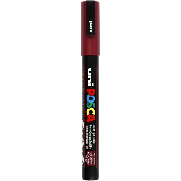 Posca Marker , Nr. PC-3M, Strichstärke 0,9-1,3 mm, Bordeaux, 1 Stk