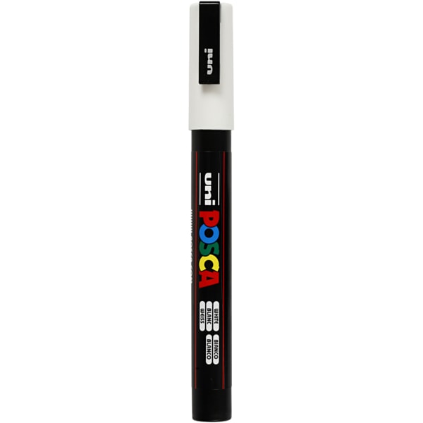 Posca Marker , Nr. PC-3M, Strichstärke 0,9-1,3 mm, Weiß, 1 Stk