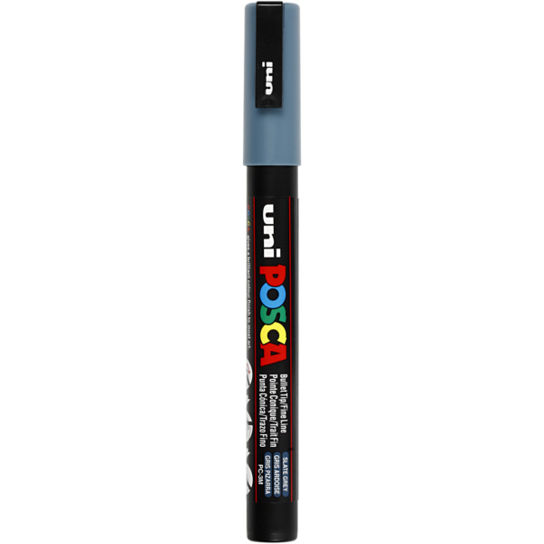 Posca Marker , Nr. PC-3M, Strichstärke 0,9-1,3 mm, Schiefergrau, 1 Stk