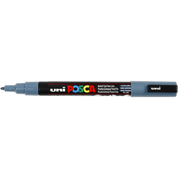 Posca Marker , Nr. PC-3M, Strichstärke 0,9-1,3 mm, Schiefergrau, 1 Stk – Bild 3