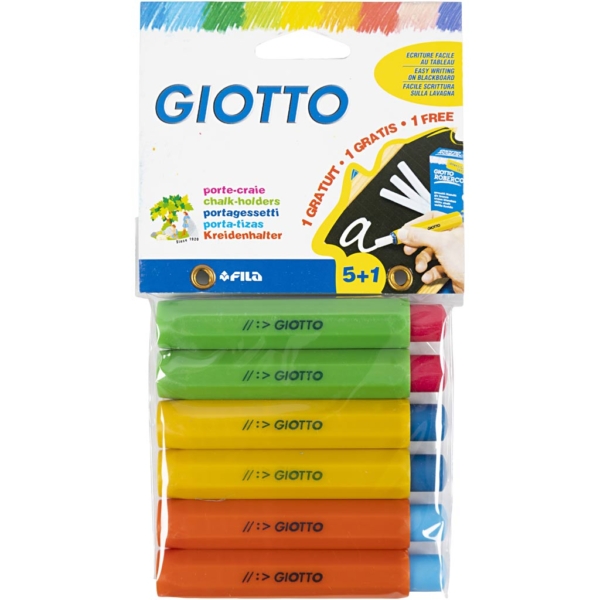 Kreidehalter, Farbe kann variieren , 6 sort./ 1 Pck – Bild 2