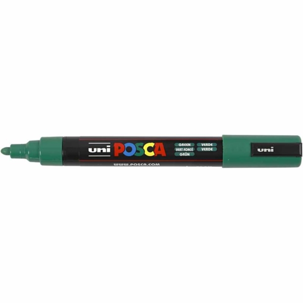 Posca Marker , Nr. PC-5M, Strichstärke 2,5 mm, Grün, 1 Stk – Bild 3