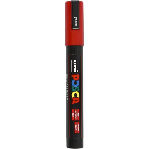 Posca Marker , Nr. PC-5M, Strichstärke 2,5 mm, Rot, 1 Stk
