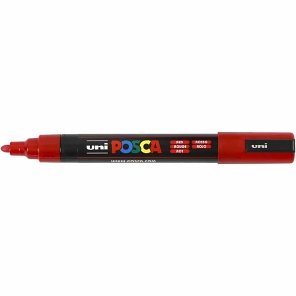 Posca Marker , Nr. PC-5M, Strichstärke 2,5 mm, Rot, 1 Stk – Bild 3