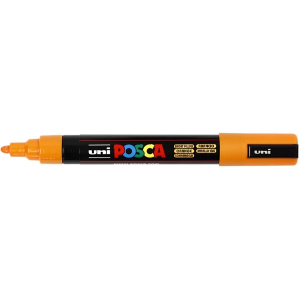 Posca Marker , Nr. PC-5M, Strichstärke 2,5 mm, Orange, 1 Stk – Bild 3