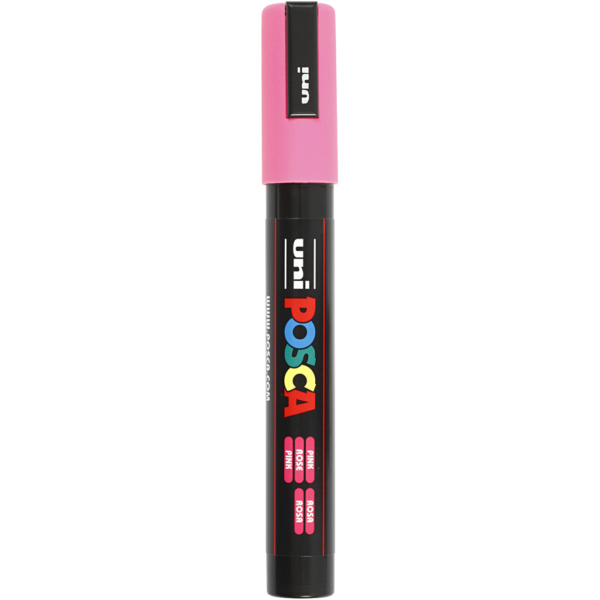 Posca Marker , Nr. PC-5M, Strichstärke 2,5 mm, Pink, 1 Stk