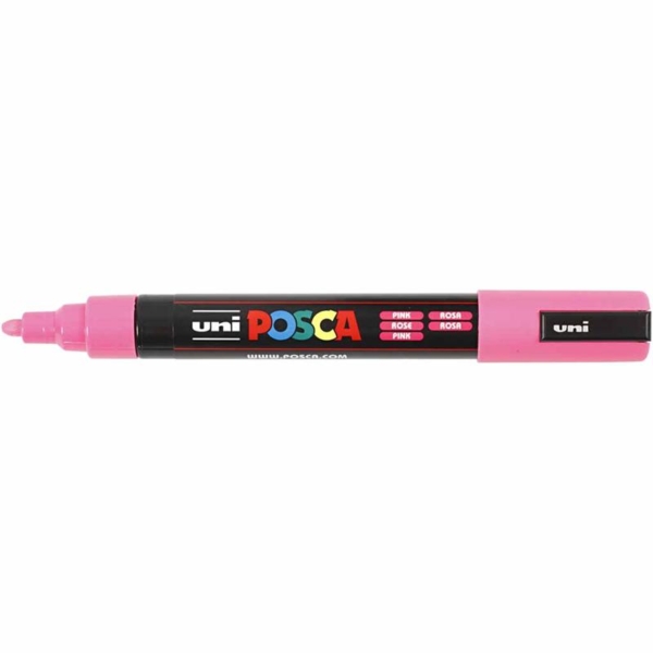 Posca Marker , Nr. PC-5M, Strichstärke 2,5 mm, Pink, 1 Stk – Bild 3