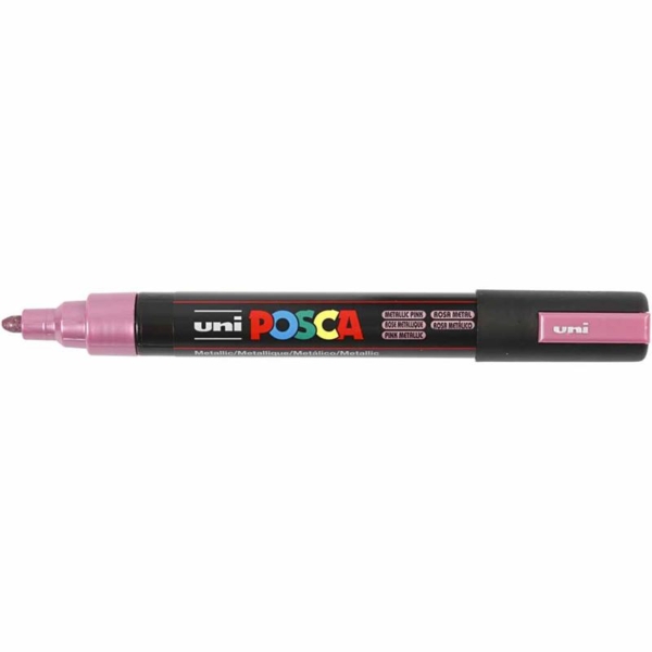 Posca Marker , Nr. PC-5M, Strichstärke 2,5 mm, Rosa metallic, 1 Stk – Bild 3