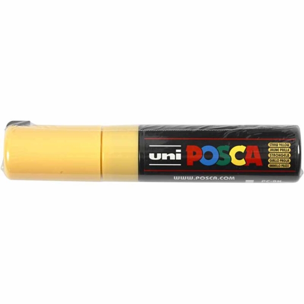 Posca Marker , Nr. PC-8K, Strichstärke 8 mm, Strohgelb, 1 Stk – Bild 2