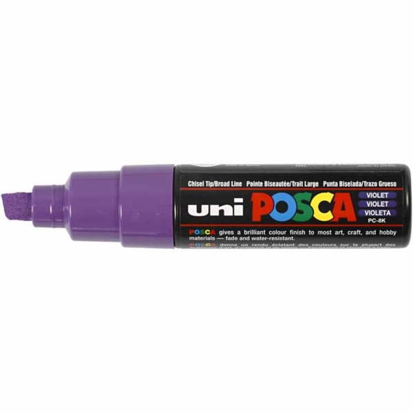 Posca Marker , Nr. PC-8K, Strichstärke 8 mm, Violett, 1 Stk – Bild 3