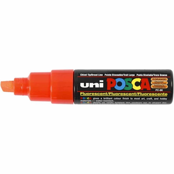 Posca Marker , Nr. PC-8K, Strichstärke 8 mm, Fluo-Orange, 1 Stk – Bild 3