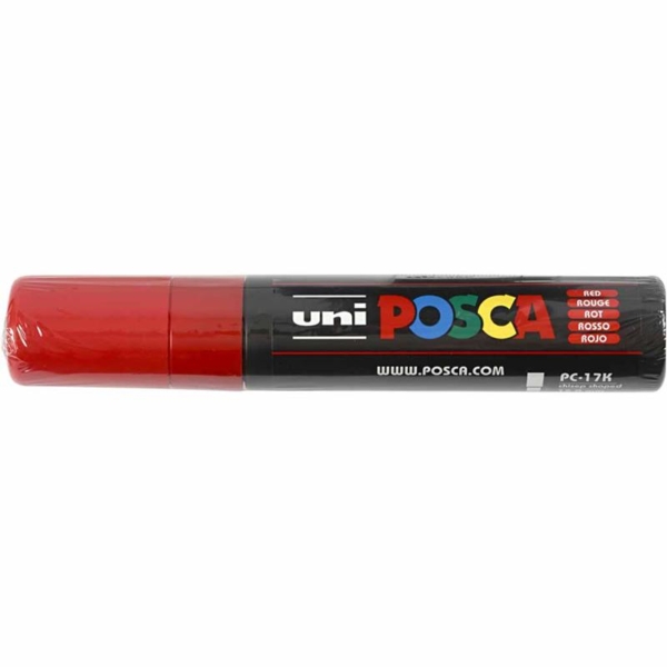 Posca Marker , Nr. PC-17K, Strichstärke 15 mm, Rot, 1 Stk – Bild 2