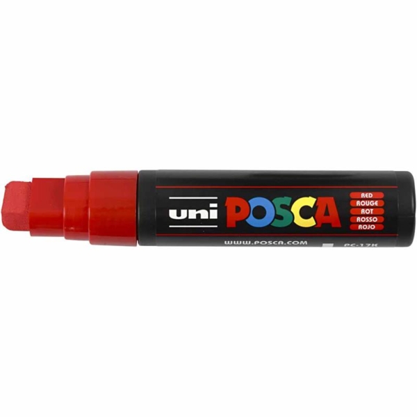 Posca Marker , Nr. PC-17K, Strichstärke 15 mm, Rot, 1 Stk – Bild 4