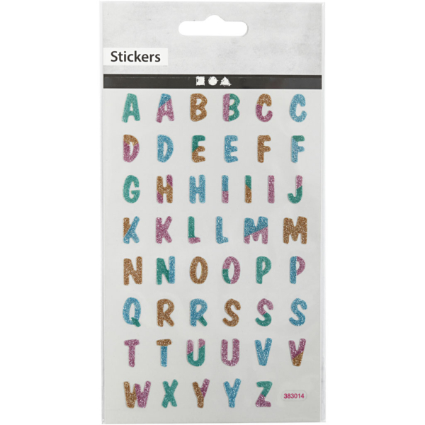 Glitzer-Sticker, Buchstaben, 10x16 cm, 1 Bl. – Bild 2
