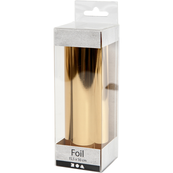 Dekofolie, B 15,5 cm, Dicke 0,02 mm, Gold, 50 cm/ 1 Rolle – Bild 2